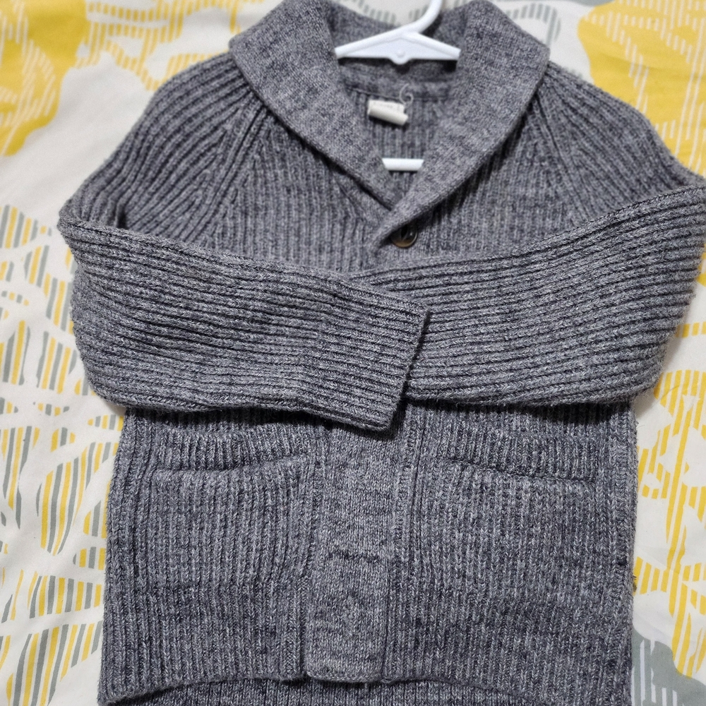 GAP Kids Gray Cardigan with Shawl Collar